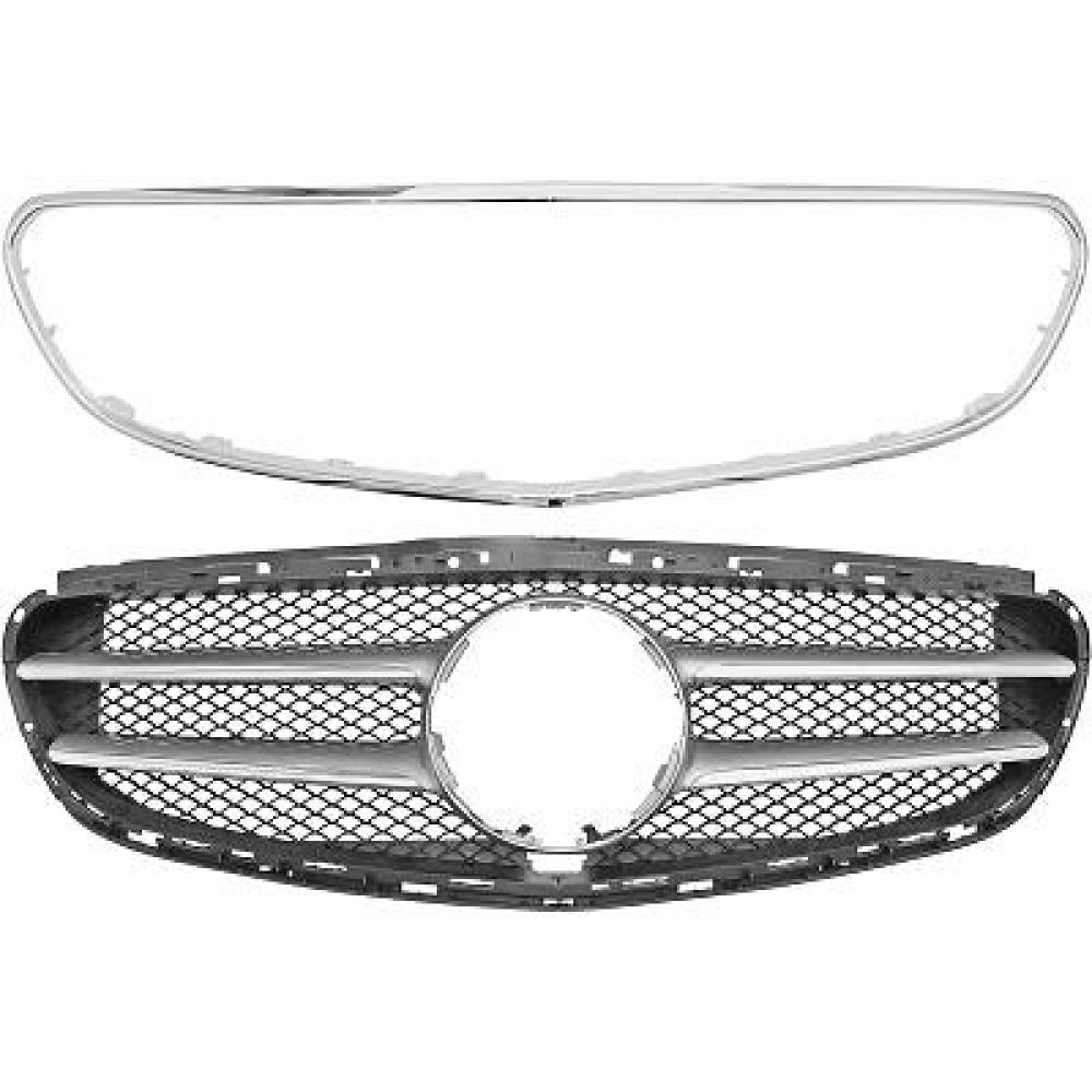 Elément insertable, grille de radiateur Mercedes E-Kl.E220-500 W212 13-16