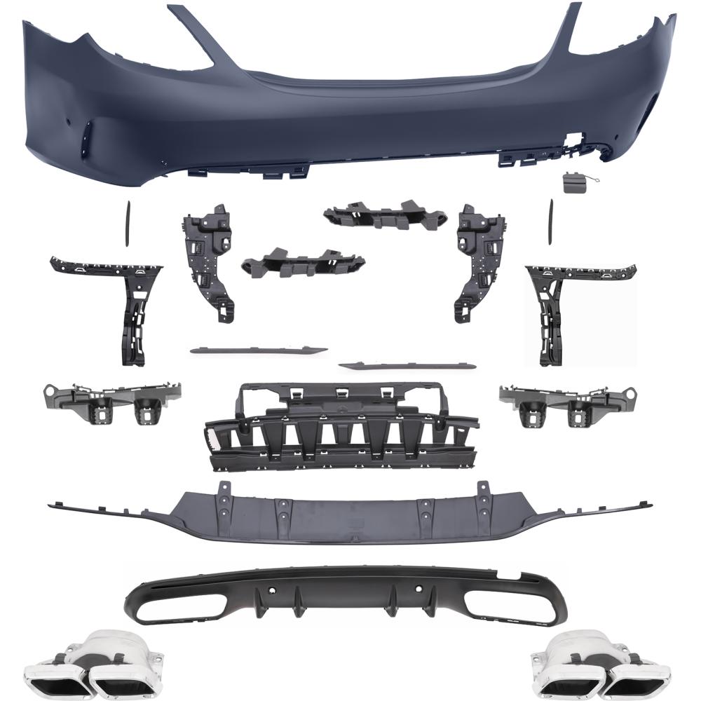 Pare-chocs arrière Mercedes C-Kl. W205 1.14-7.18 + parktronic