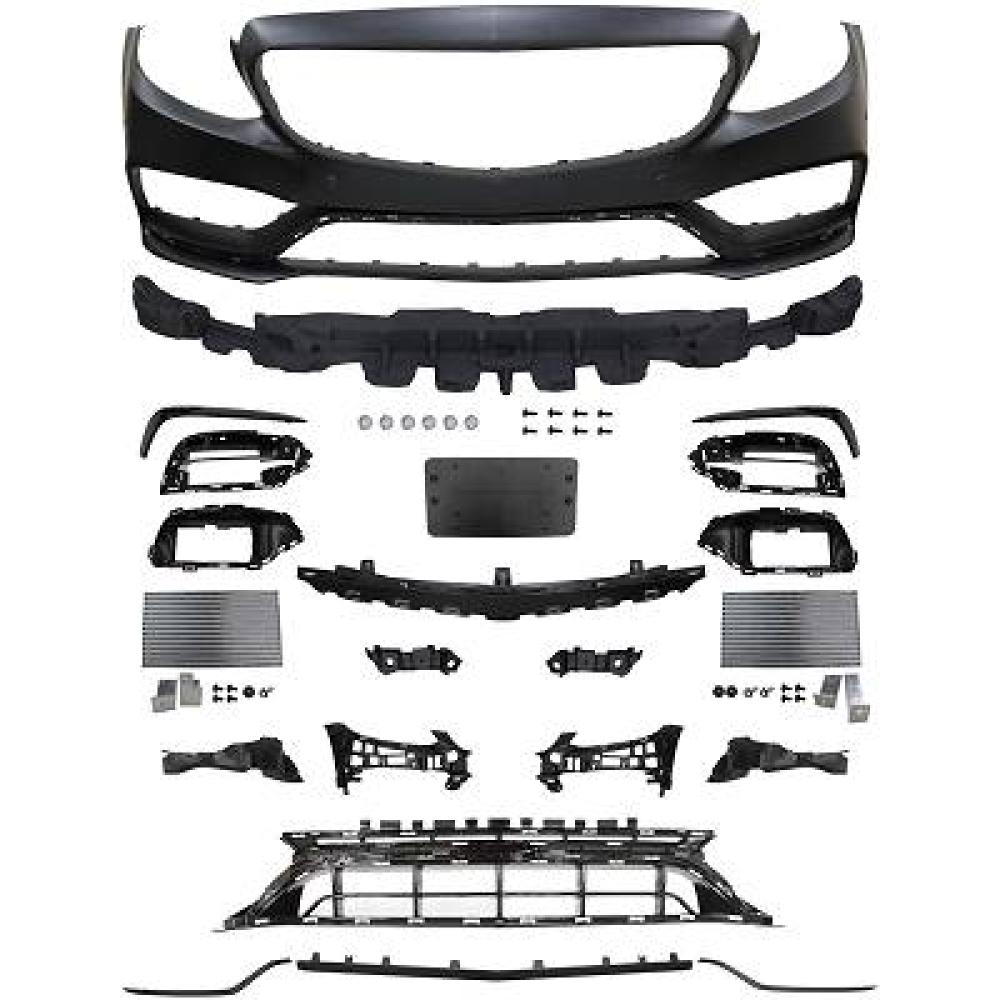 Pare-chocs avant Mercedes C-Kl. W205 Lim/Cpe/Tour. 8.18-21