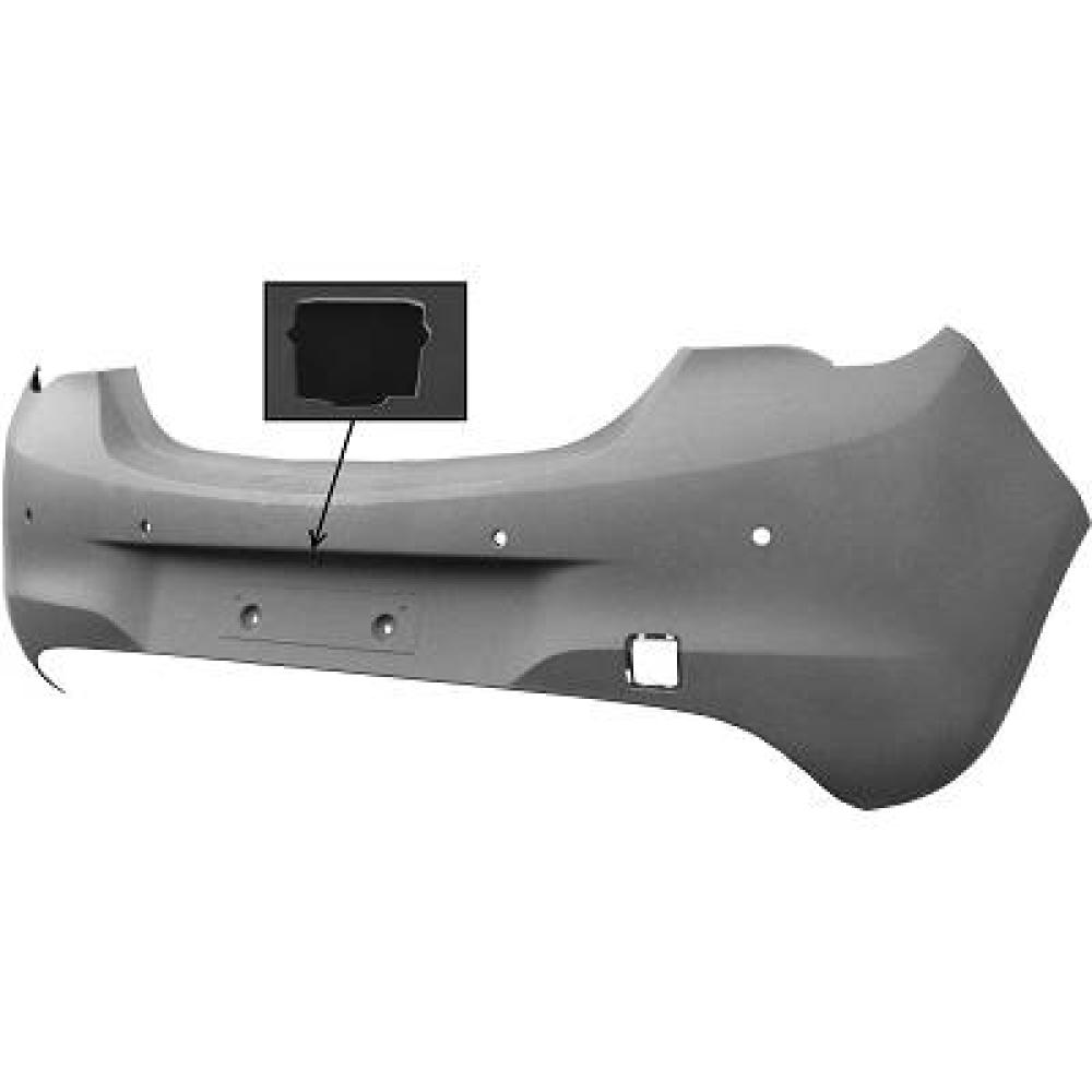Pare-chocs arrière Opel Corsa E 3/5 trg. 15-19 + parktronic 4 trous