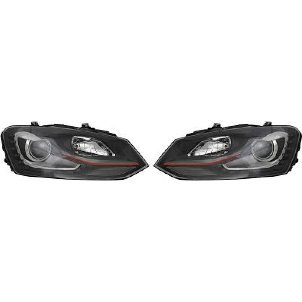 Kit de projecteurs principaux Volkswagen Polo 3/5 trg. 09-14