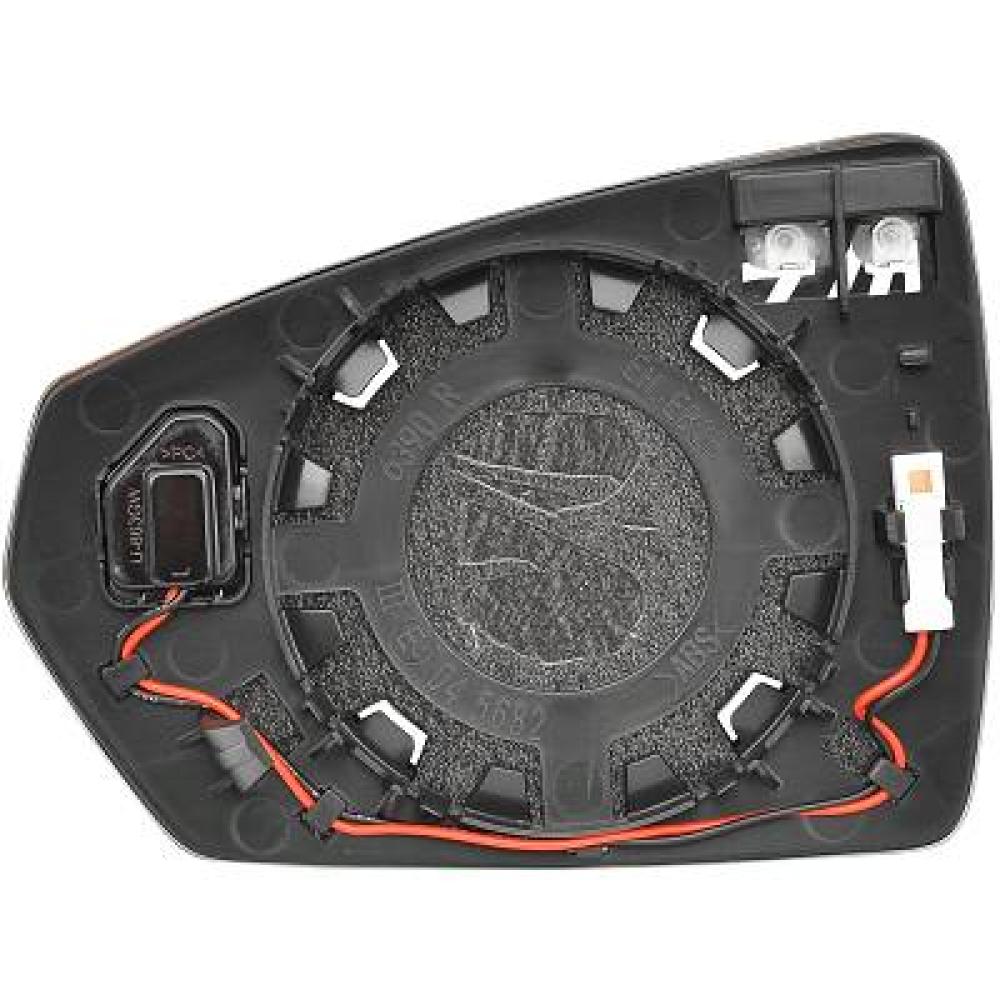 Verre de rétroviseur, rétroviseur extérieur droite Volkswagen Polo 3/5 trg. 17-21