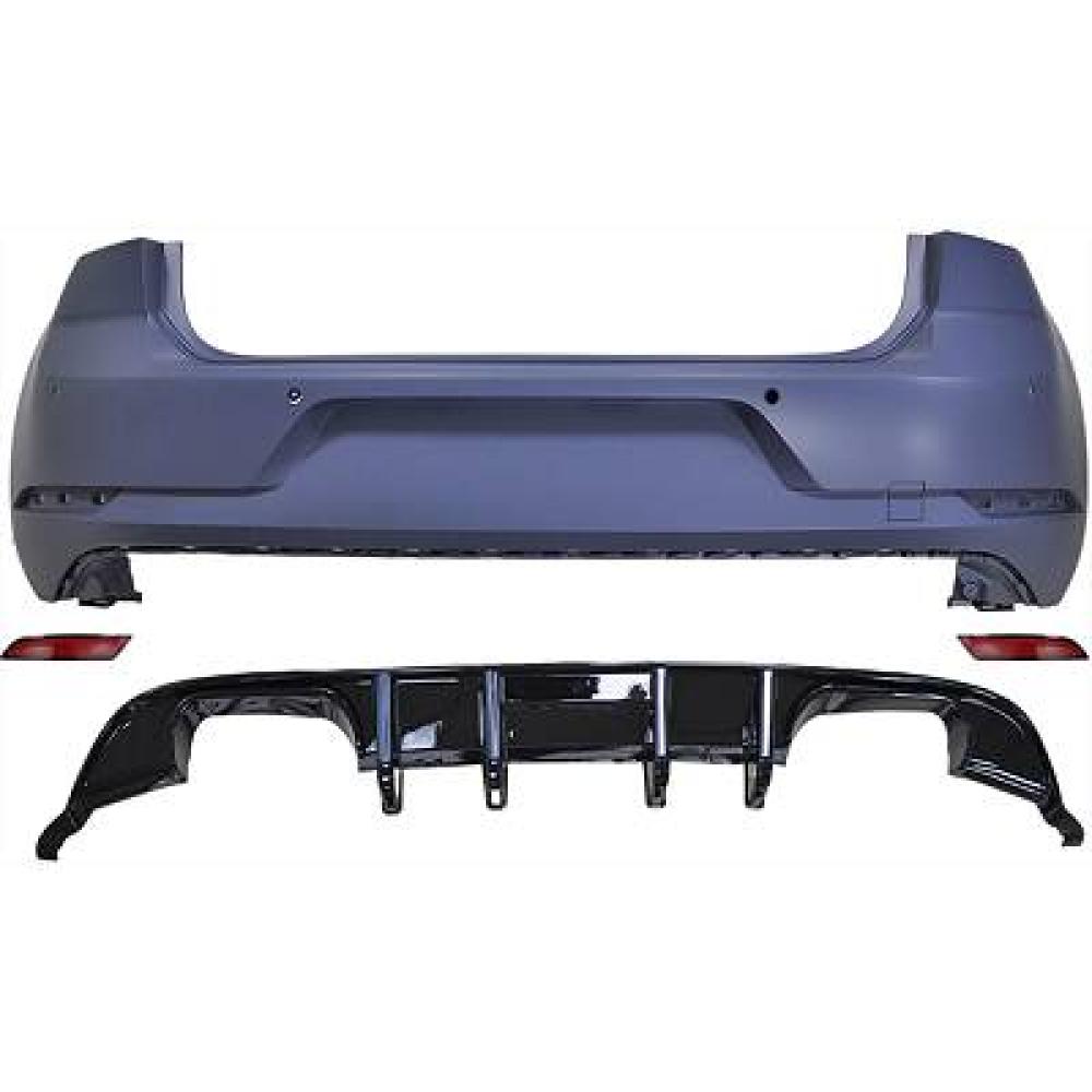 Pare-chocs arrière Volkswagen Golf VII Limousine 12-17 + R Optik