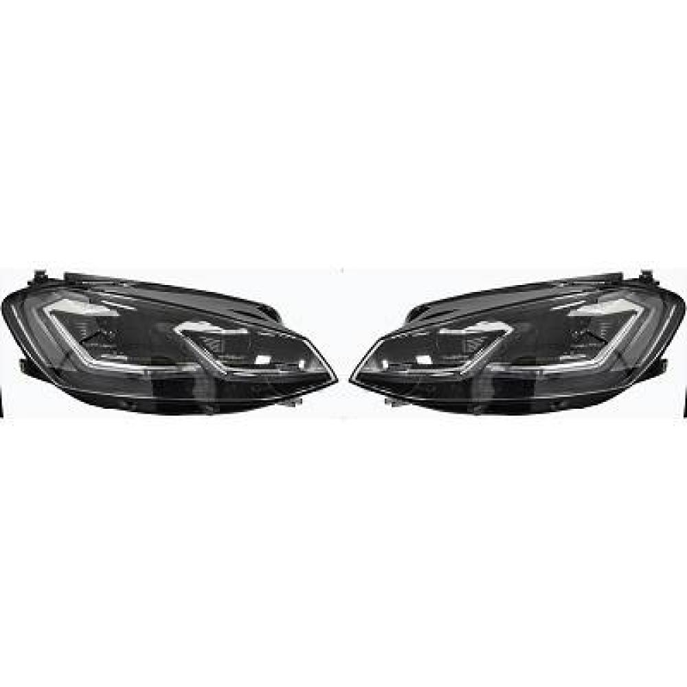 Kit de projecteurs principaux avant Volkswagen Golf VII Limousine 17-20