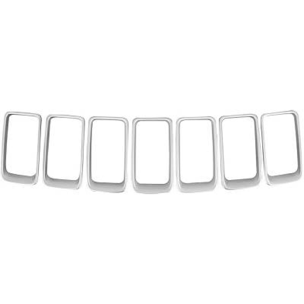 Jeu de baguettes et bandes protectrices, grille de radiateur Chrysler Grand Grand Cherokee 13-16