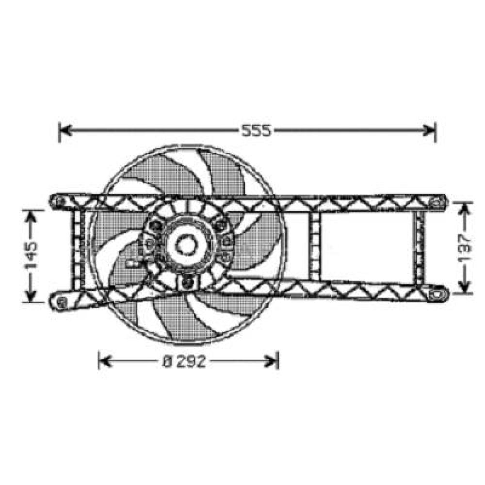 Ventilateur, refroidissement du moteur Fiat Panda 03-12
