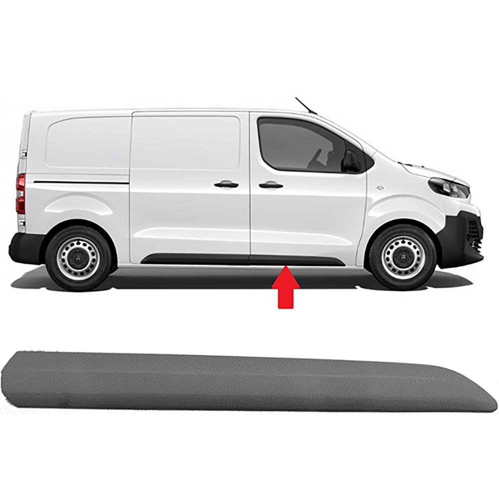 Baguette et bande protectrice, porte avant droite Citroen Jumpy / Spacetourer 16->>