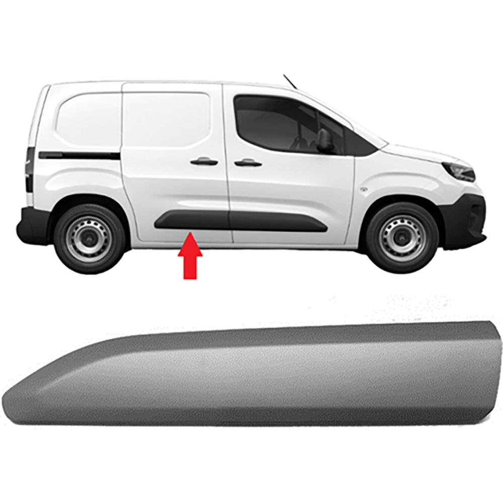 Baguette et bande protectrice, porte arrière droite Citroen Berlingo Multispace/Kastenw.18->>