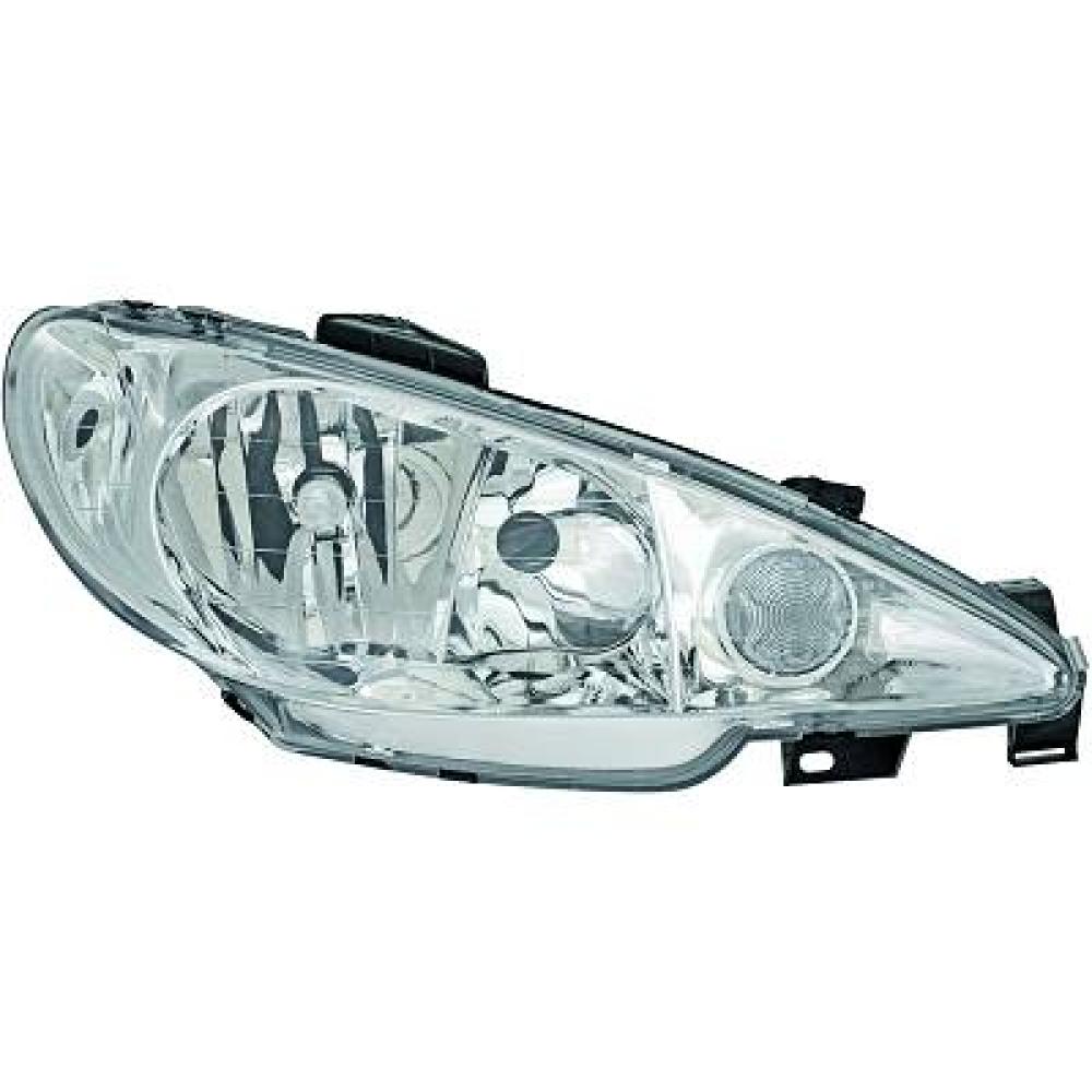 Projecteur principal droite Peugeot 206/206CC 98-08