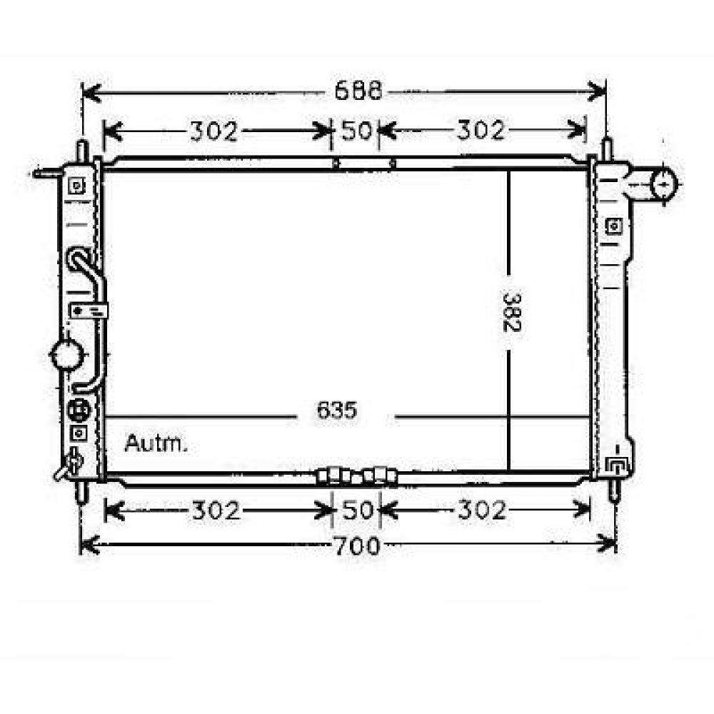 Radiateur, refroidissement du moteur Chevrolet/Daewoo Lanos 97-02