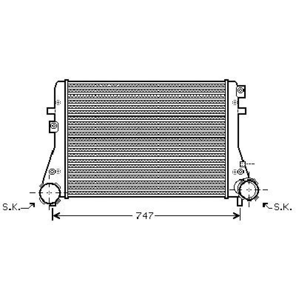 Intercooler, échangeur Audi A3 03-05