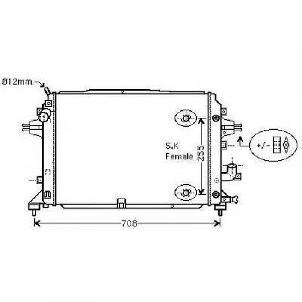 Intercooler, échangeur Opel Astra H 04-09
