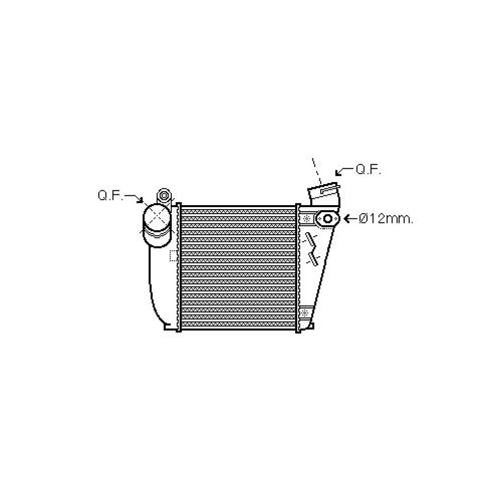 Intercooler, échangeur Audi A3 00-03
