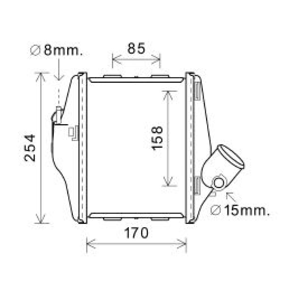 Intercooler, échangeur Mercedes Smart Coupe/Cabrio 07-14