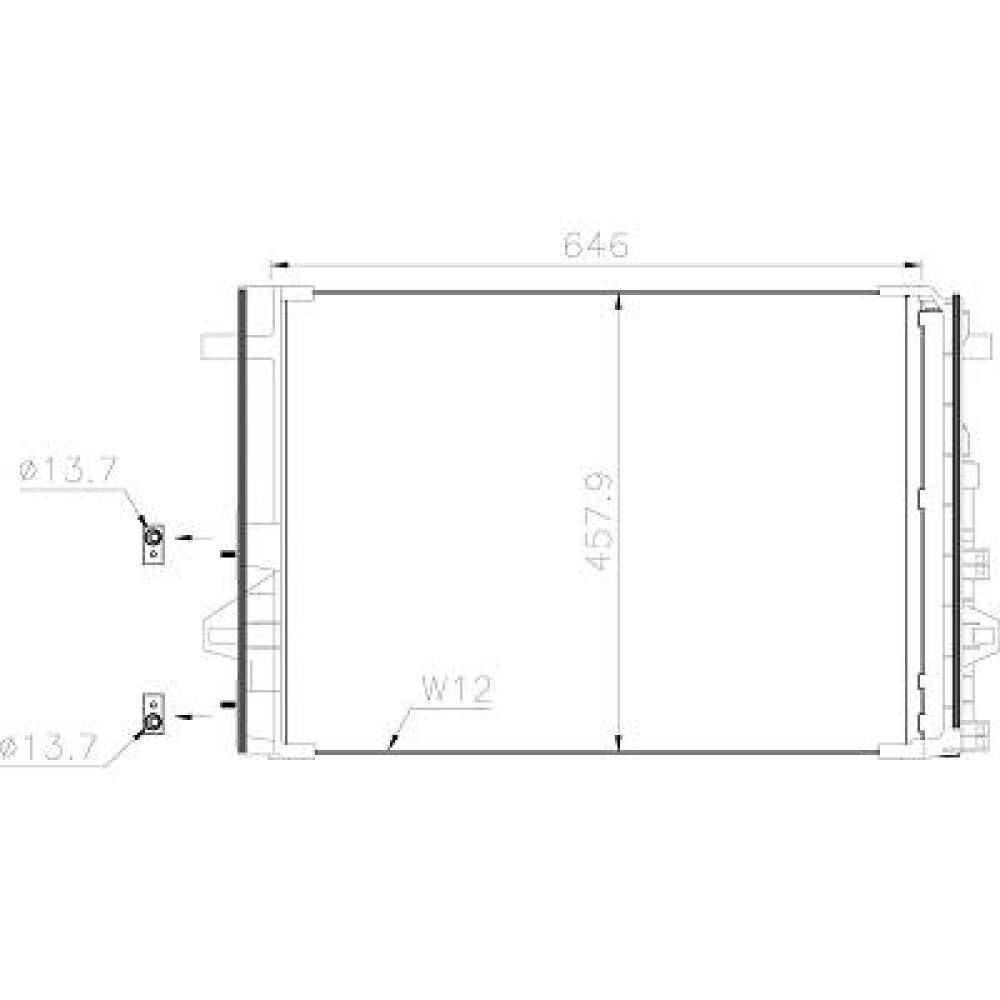 Condenseur, climatisation Mercedes A-Klasse W176 12-15