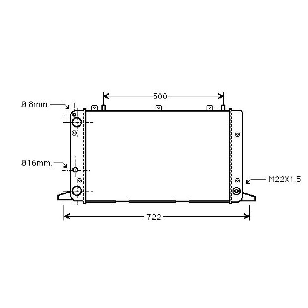 Radiateur, refroidissement du moteur Audi 80 Lim/Avant (B4) 91-96