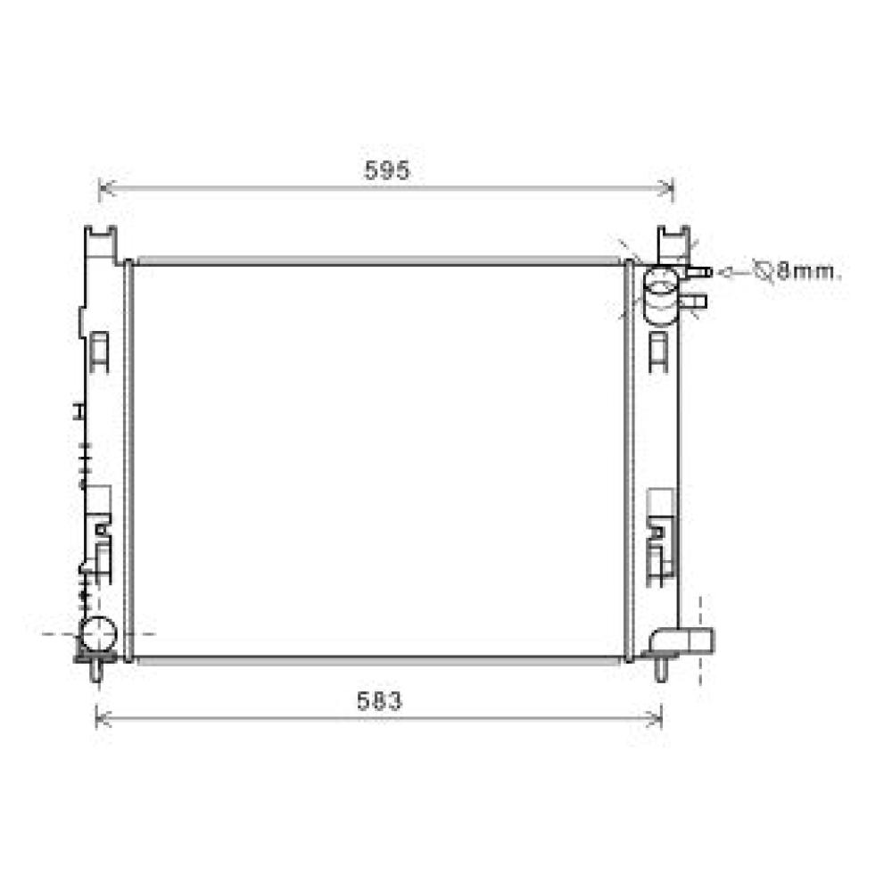 Radiateur, refroidissement du moteur Dacia Dokker 12-17