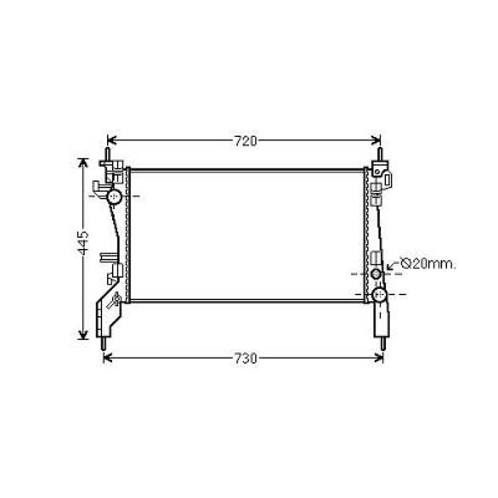 Radiateur, refroidissement du moteur Fiat Fiorino / Qubo 07-16