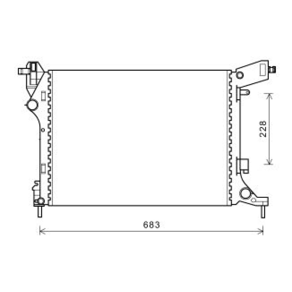 Radiateur, refroidissement du moteur Fiat 500 L 12-17