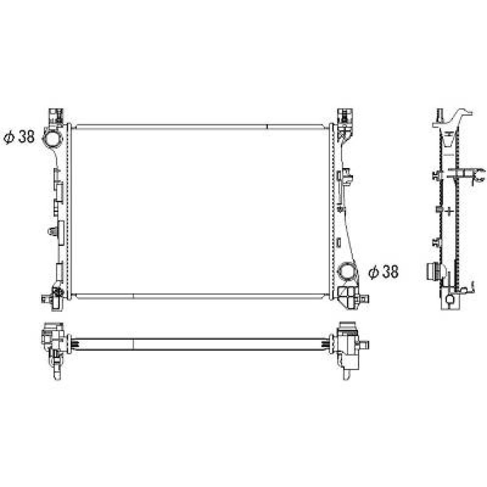 Radiateur, refroidissement du moteur Fiat 500 L 12-17