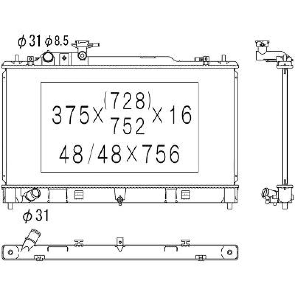 Radiateur, refroidissement du moteur Mazda 6 Lim./Kombi 07-12