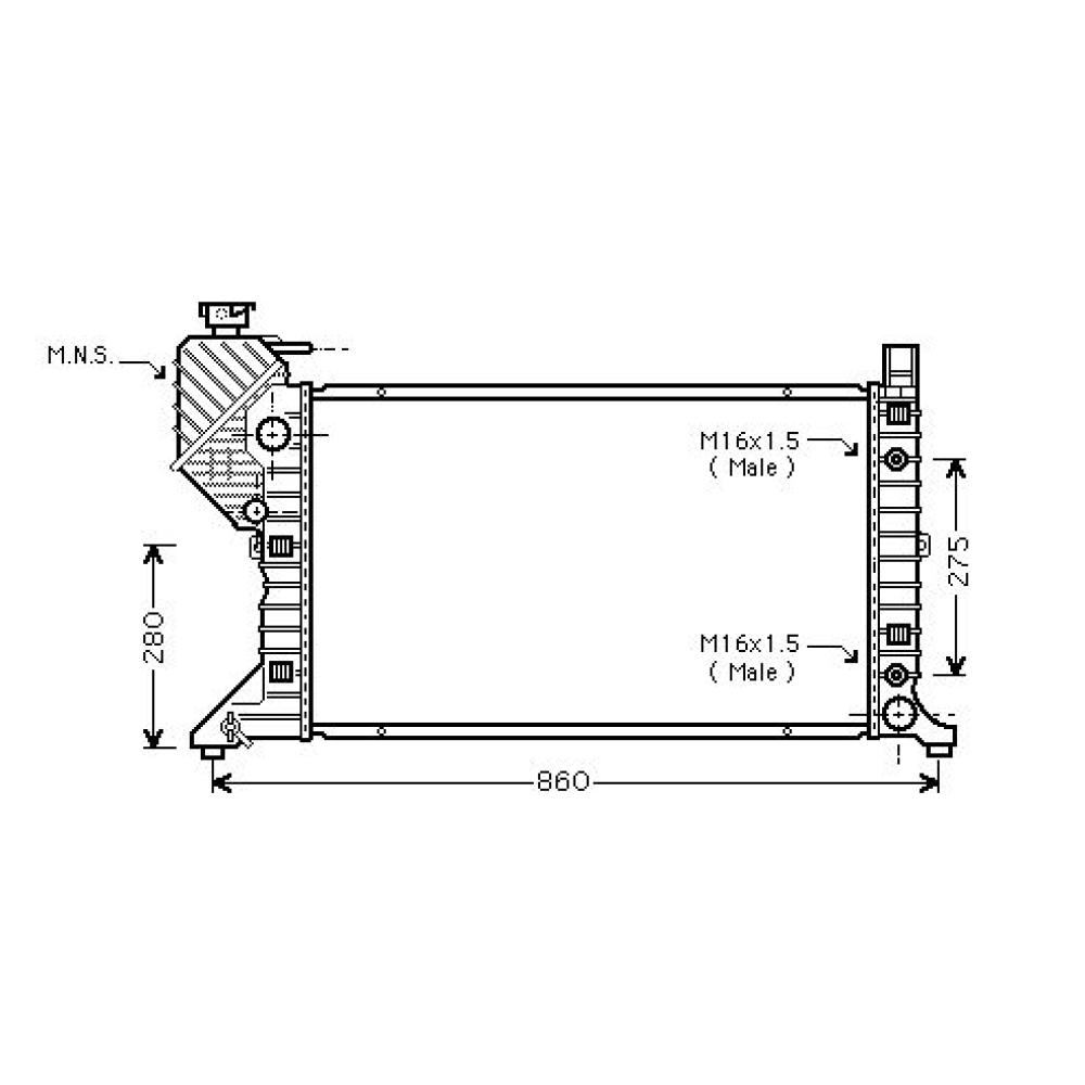 Radiateur, refroidissement du moteur Mercedes Sprinter 00-06
