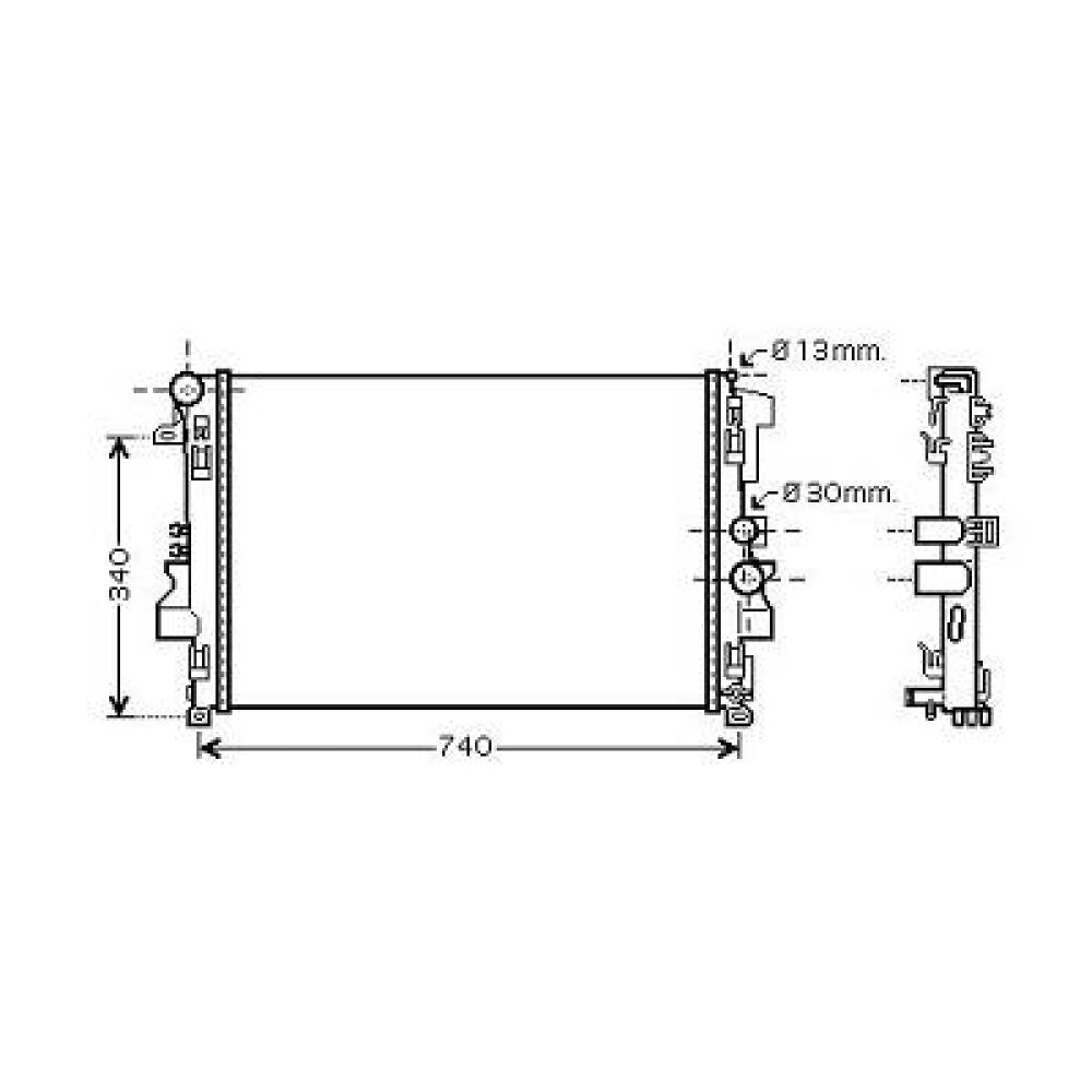 Radiateur, refroidissement du moteur Mercedes Viano/Vito 09-14