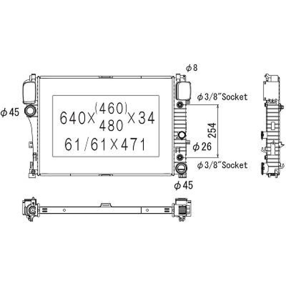 Radiateur, refroidissement du moteur Mercedes S-Kl. W221 05-09