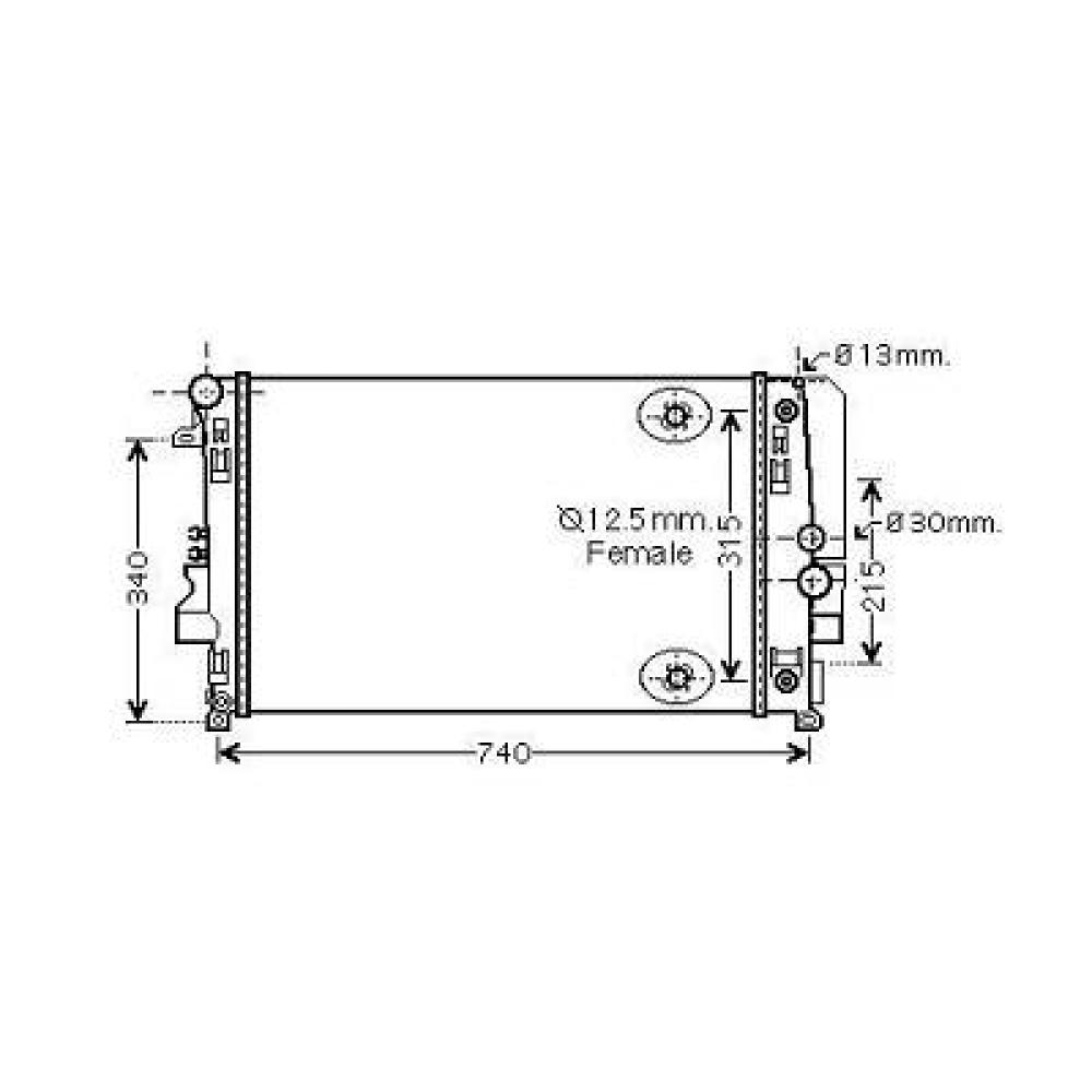 Radiateur, refroidissement du moteur Mercedes Viano/Vito 09-14