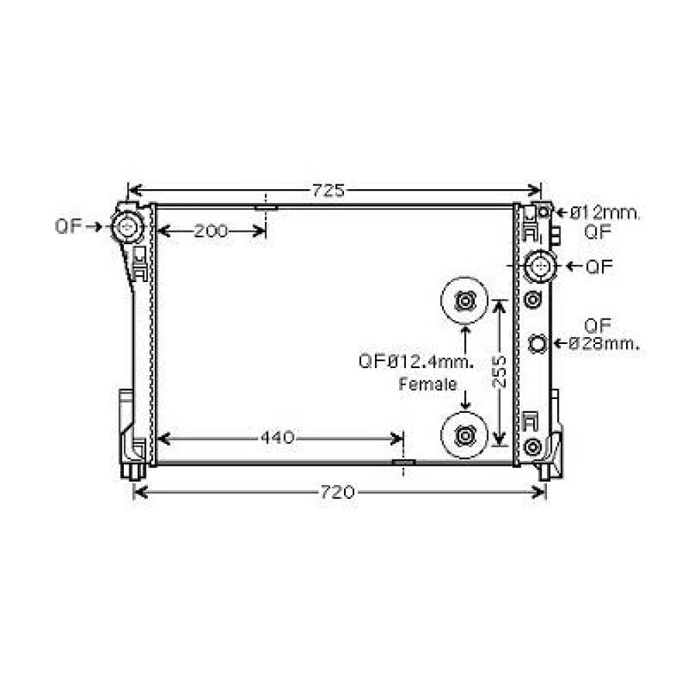 Radiateur, refroidissement du moteur Mercedes E-Kl.E220-500 W212 09-13