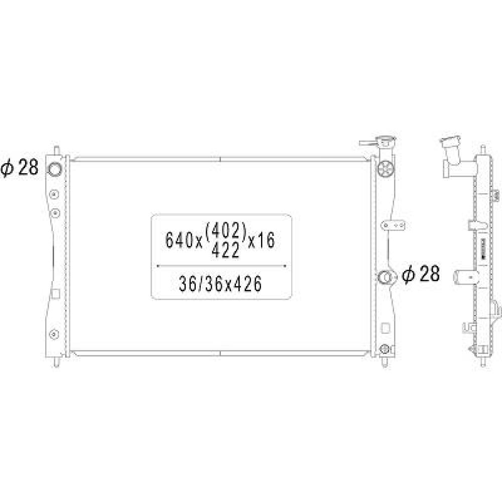 Radiateur, refroidissement du moteur Mitsubishi Colt 3/5 trg. 04-08