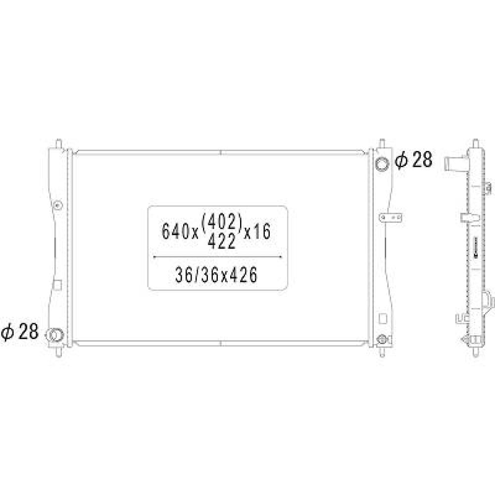 Radiateur, refroidissement du moteur Mitsubishi Colt 3/5 trg. 04-08