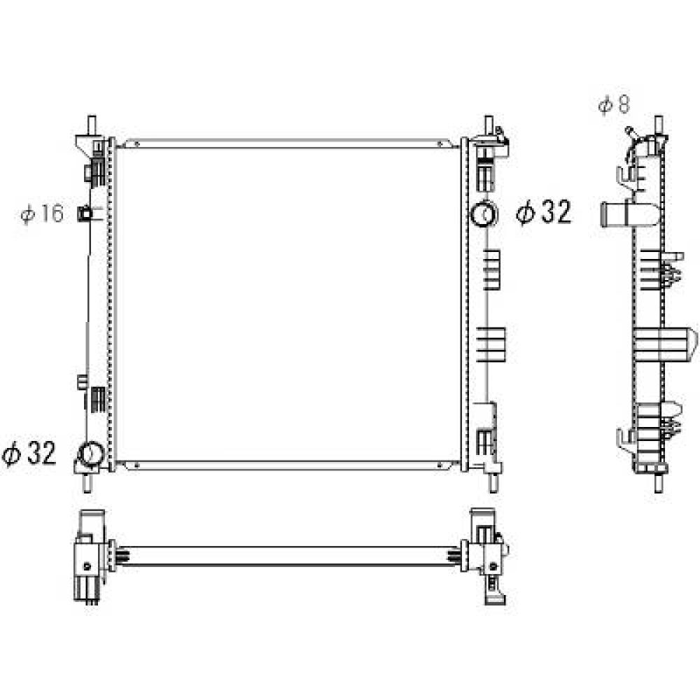 Radiateur, refroidissement du moteur Nissan NV 200 10->>