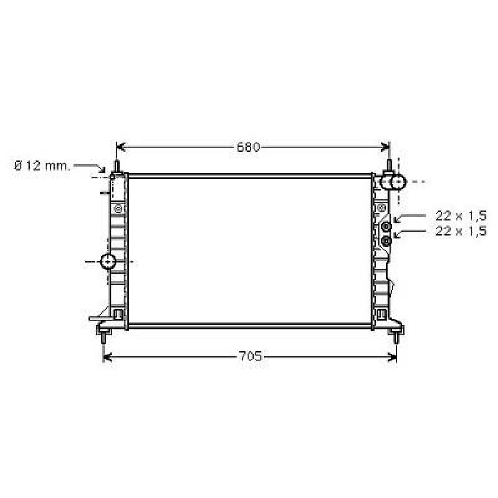 Radiateur, refroidissement du moteur Opel Vectra B 95-98