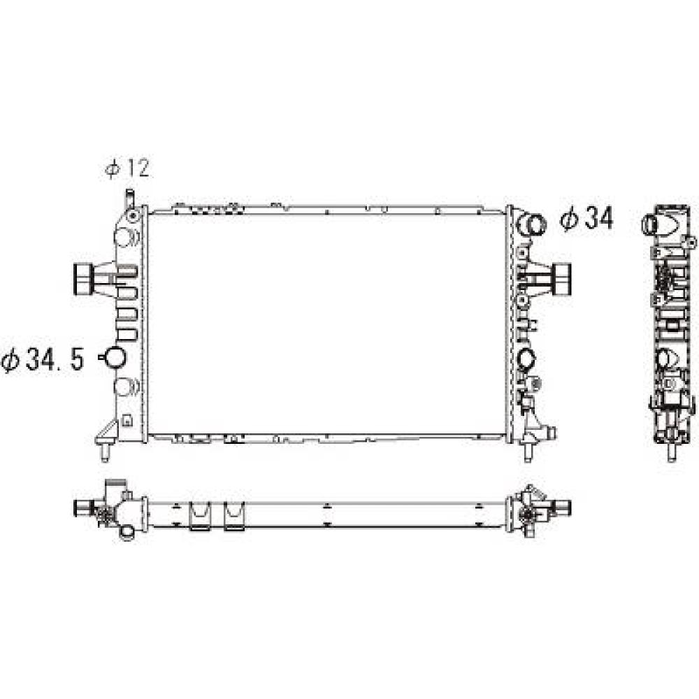 Radiateur, refroidissement du moteur Opel Astra G 97-04