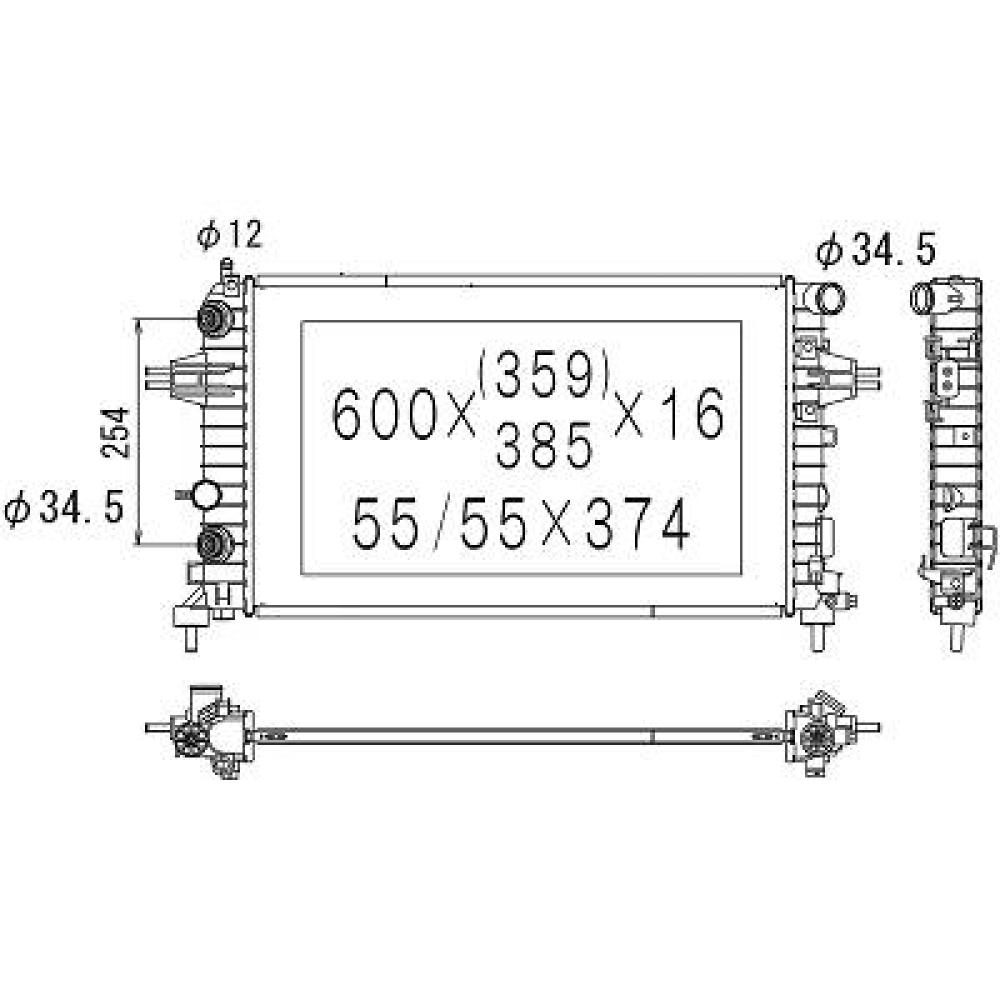 Radiateur, refroidissement du moteur Opel Astra H 04-09