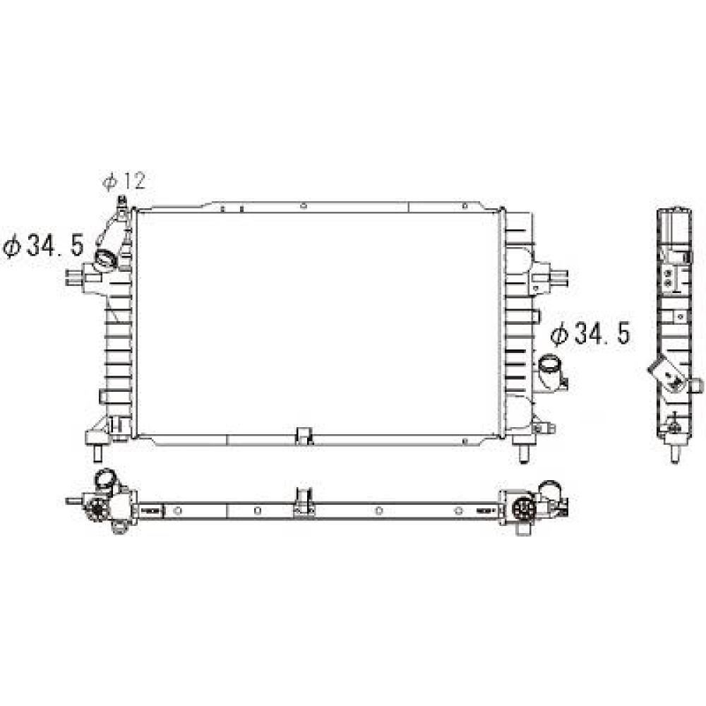Radiateur, refroidissement du moteur Opel Astra H 04-09