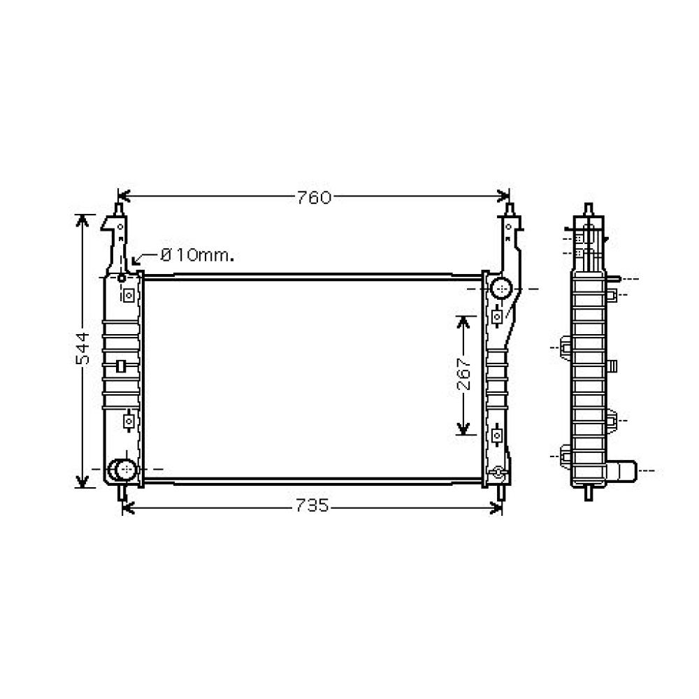 Radiateur, refroidissement du moteur Opel Antara 07-10