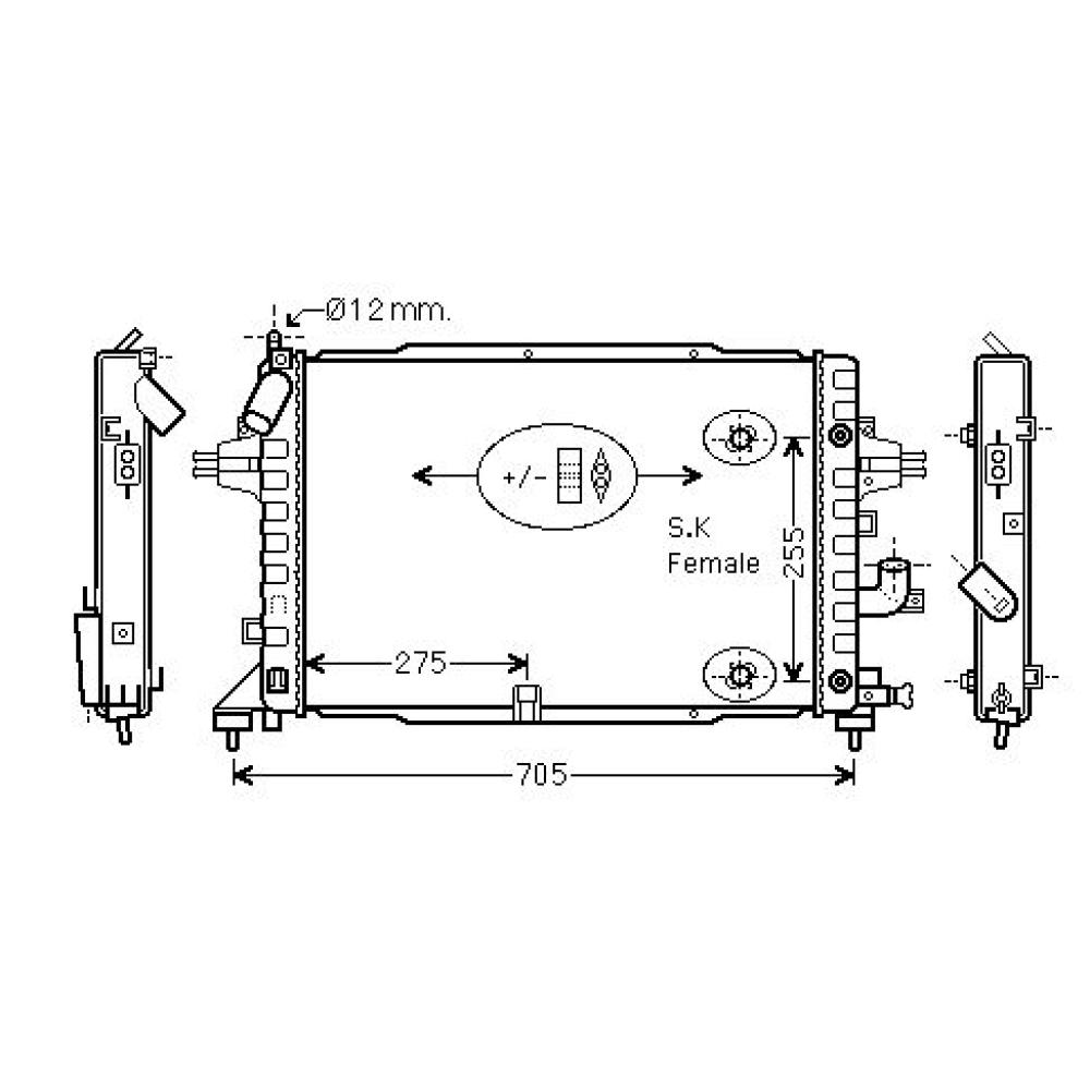 Radiateur, refroidissement du moteur Opel Astra H 04-09