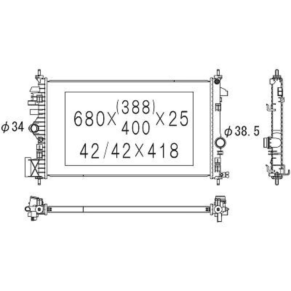 Radiateur, refroidissement du moteur Opel Insignia Lim./Sportstourer 08-13