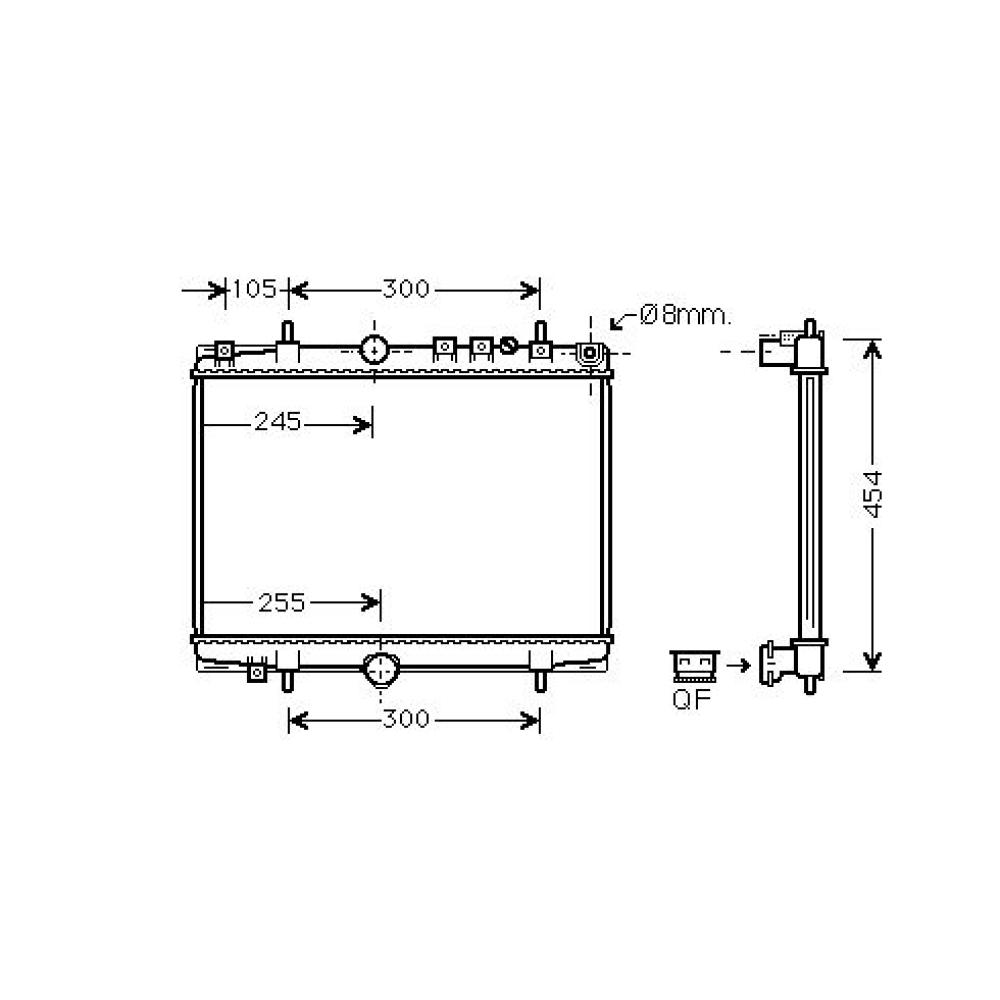 Radiateur, refroidissement du moteur Peugeot 406 99-04 Lim./Kombi