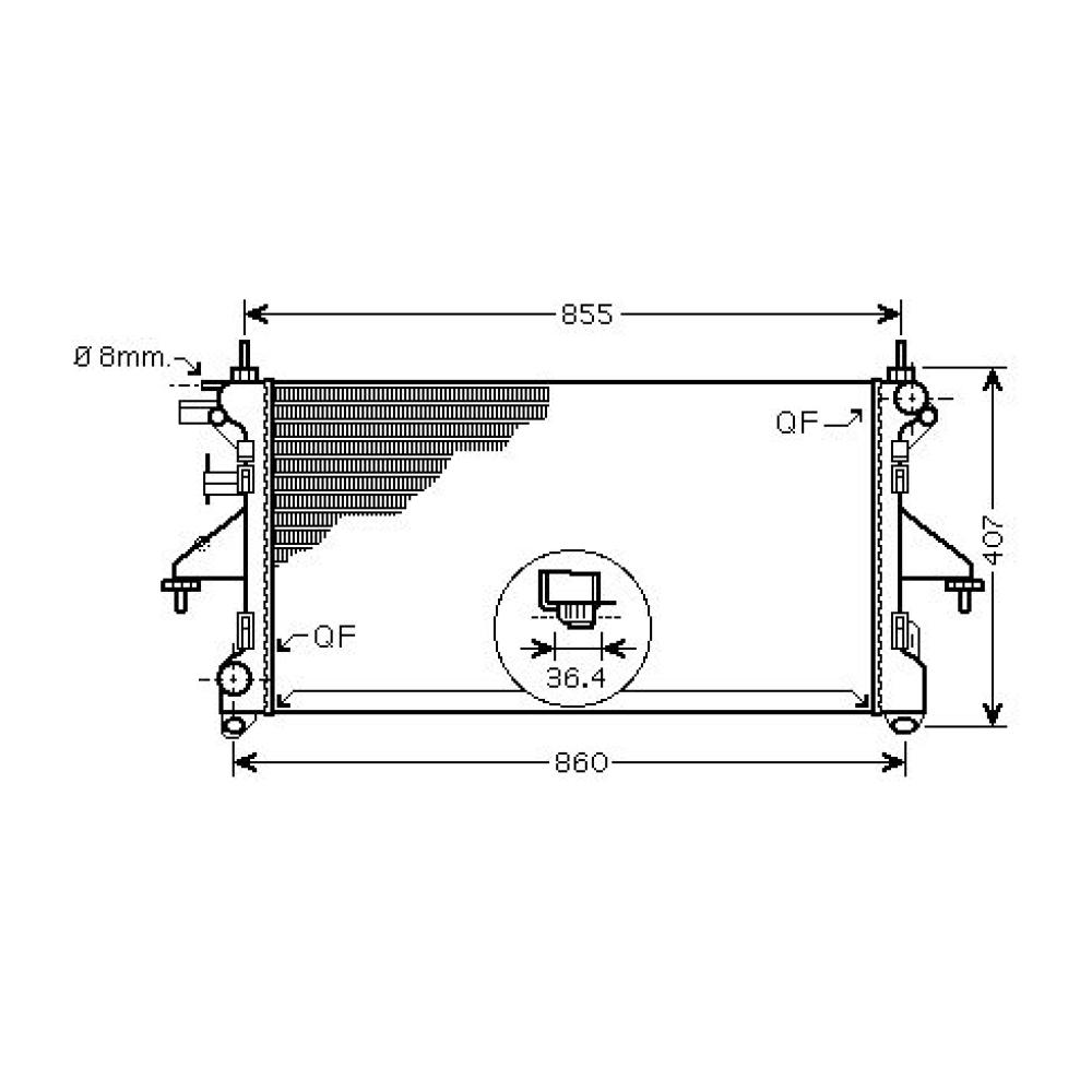 Radiateur, refroidissement du moteur Fiat Ducato 06-14