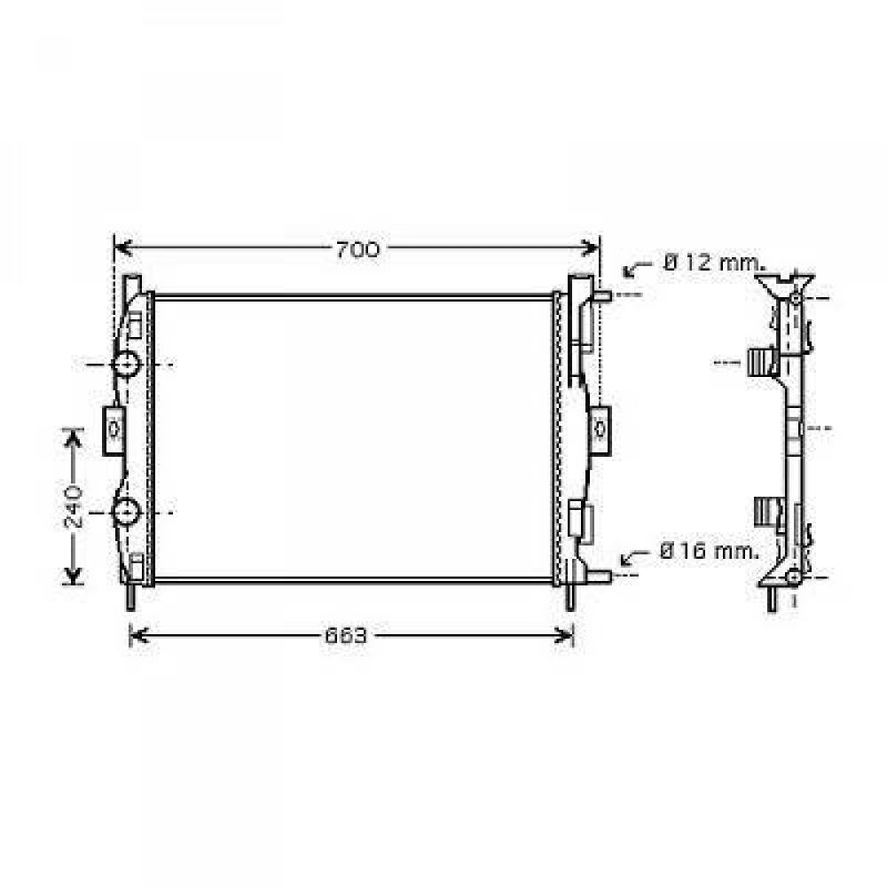 Radiateur, refroidissement du moteur Renault Megane II 02-05