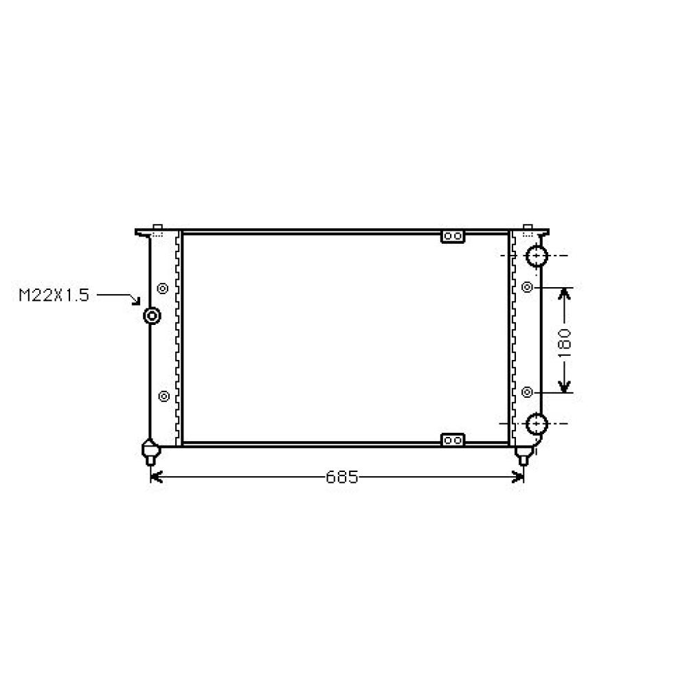 Radiateur, refroidissement du moteur Seat Ibiza/Cordoba 93-96