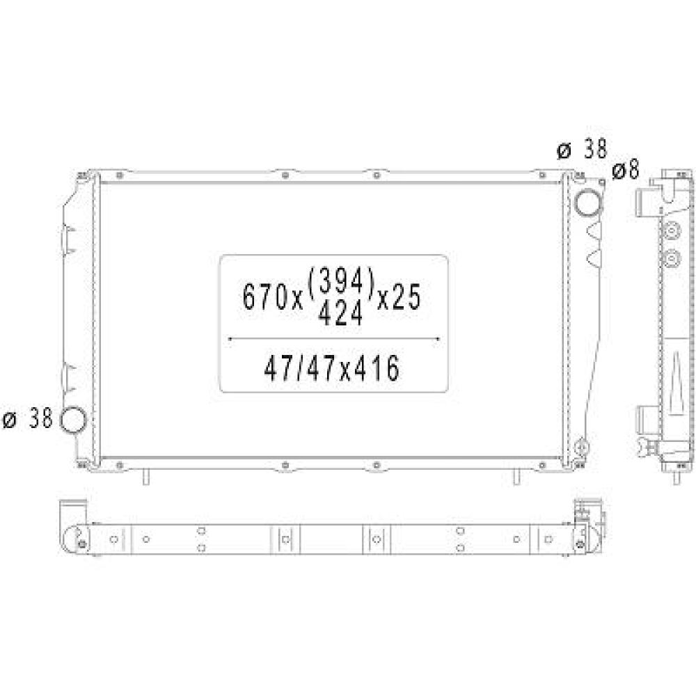Radiateur, refroidissement du moteur Subaru Impreza 93-01
