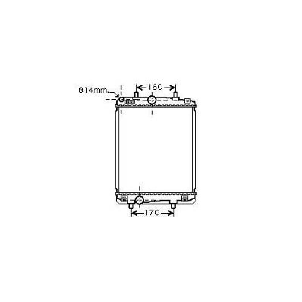 Radiateur, refroidissement du moteur Citroen C1 05-08