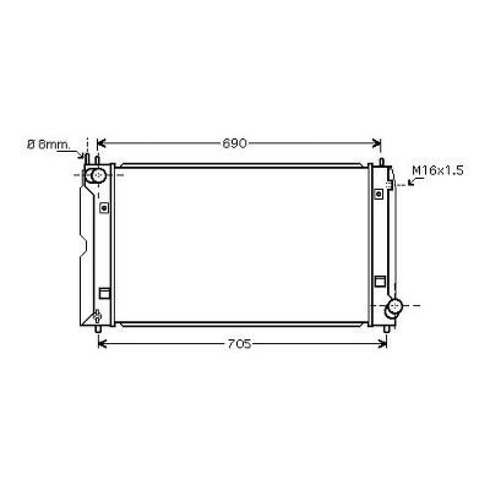 Radiateur, refroidissement du moteur Toyota Avensis Lim/Kombi 03-06