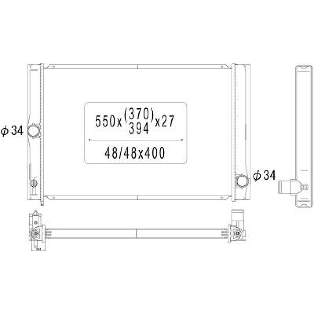 Radiateur, refroidissement du moteur Toyota Auris 07-10