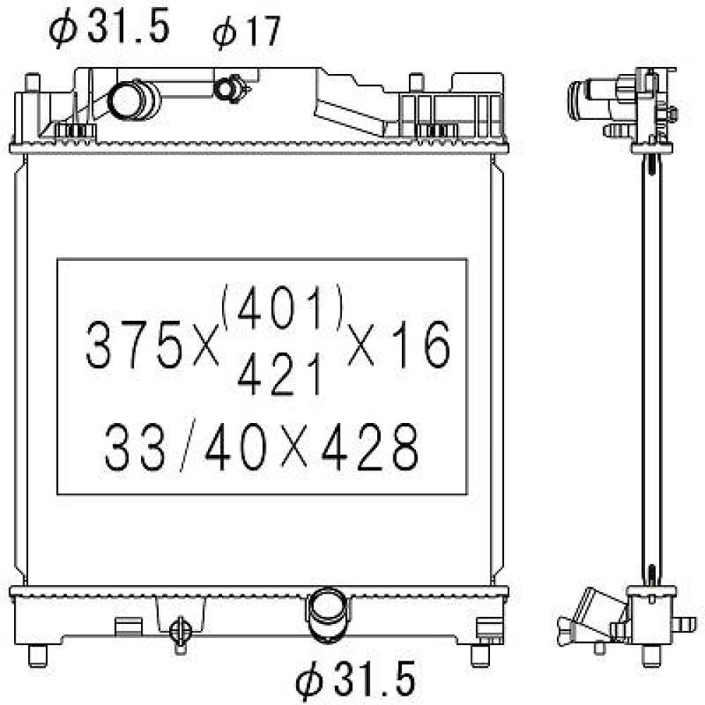 Radiateur, refroidissement du moteur Toyota IQ 09->>