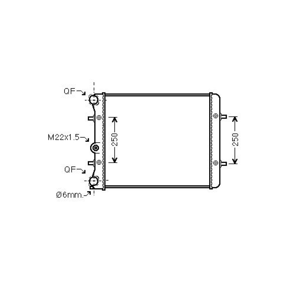Radiateur, refroidissement du moteur Seat Toledo/Leon(Typ1M/L) 99-04